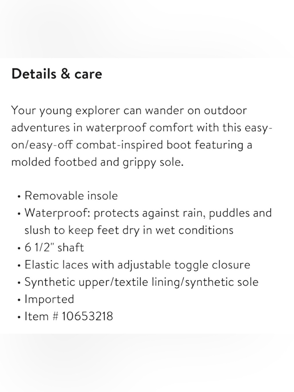 HUNTER Kids' Stamp Waterproof Lace-Up Rain Boot (little kids, toddler, walker) - Picture 10 of 11
